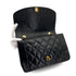 VINTAGE CHANEL DIANA MEDIUM CHAIN SHOULDER BAG BLACK LAMB SKIN GOLD HARDWARE 90327305