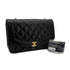 VINTAGE CHANEL DIANA MEDIUM CHAIN SHOULDER BAG BLACK LAMB SKIN GOLD HARDWARE 90327305