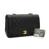 VINTAGE CHANEL DIANA MEDIUM CHAIN SHOULDER BAG BLACK LAMB SKIN GOLD HARDWARE 90333736