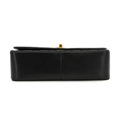 VINTAGE CHANEL DIANA MEDIUM CHAIN SHOULDER BAG BLACK LAMB SKIN GOLD HARDWARE 90333736
