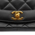 VINTAGE CHANEL DIANA MEDIUM CHAIN SHOULDER BAG BLACK LAMB SKIN GOLD HARDWARE 90333736