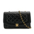 VINTAGE CHANEL DIANA MEDIUM CHAIN SHOULDER BAG BLACK LAMB SKIN GOLD HARDWARE 90317922