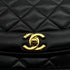 VINTAGE CHANEL DIANA MEDIUM CHAIN SHOULDER BAG BLACK LAMB SKIN GOLD HARDWARE 90317922