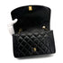 VINTAGE CHANEL DIANA MEDIUM CHAIN SHOULDER BAG BLACK LAMB SKIN GOLD HARDWARE 90317922