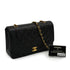 VINTAGE CHANEL DIANA MEDIUM CHAIN SHOULDER BAG BLACK LAMB SKIN GOLD HARDWARE 90338347