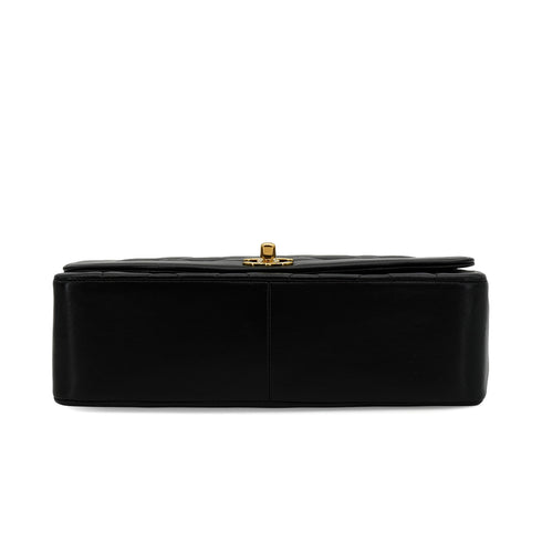 VINTAGE CHANEL DIANA MEDIUM CHAIN SHOULDER BAG BLACK LAMB SKIN GOLD HARDWARE 90338347