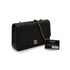 VINTAGE CHANEL DIANA MEDIUM CHAIN SHOULDER BAG BLACK LAMB SKIN GOLD HARDWARE 90339953