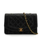 VINTAGE CHANEL DIANA MEDIUM CHAIN SHOULDER BAG BLACK LAMB SKIN GOLD HARDWARE 90339953