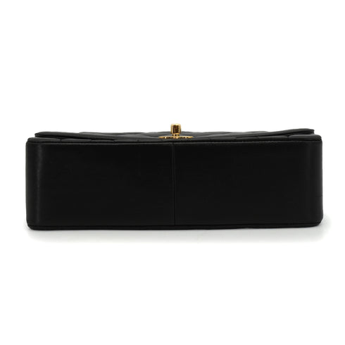 VINTAGE CHANEL DIANA MEDIUM CHAIN SHOULDER BAG BLACK LAMB SKIN GOLD HARDWARE 90339953