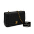 VINTAGE CHANEL DIANA MEDIUM CHAIN SHOULDER BAG BLACK LAMB SKIN GOLD HARDWARE 90341449