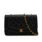 VINTAGE CHANEL DIANA MEDIUM CHAIN SHOULDER BAG BLACK LAMB SKIN GOLD HARDWARE 90341449