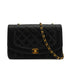 VINTAGE CHANEL DIANA MEDIUM CHAIN SHOULDER BAG BLACK LAMB SKIN GOLD HARDWARE 90341449