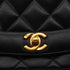 VINTAGE CHANEL DIANA MEDIUM CHAIN SHOULDER BAG BLACK LAMB SKIN GOLD HARDWARE 90341449