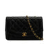 VINTAGE CHANEL DIANA MEDIUM CHAIN SHOULDER BAG BLACK LAMB SKIN GOLD HARDWARE 90343002