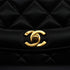 VINTAGE CHANEL DIANA MEDIUM CHAIN SHOULDER BAG BLACK LAMB SKIN GOLD HARDWARE 90343002
