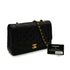 VINTAGE CHANEL DIANA MEDIUM CHAIN SHOULDER BAG BLACK LAMB SKIN GOLD HARDWARE 90349266
