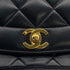 VINTAGE CHANEL DIANA MEDIUM CHAIN SHOULDER BAG BLACK LAMB SKIN GOLD HARDWARE 90317869