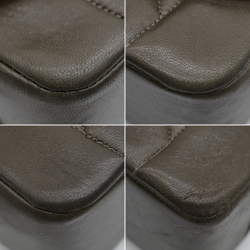 VINTAGE CHANEL DIANA MEDIUM CHAIN SHOULDER BAG KHAKI LAMB SKIN GOLD HARDWARE 90343619
