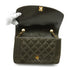 VINTAGE CHANEL DIANA MEDIUM CHAIN SHOULDER BAG KHAKI LAMB SKIN GOLD HARDWARE 90343619