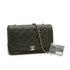 VINTAGE CHANEL DIANA MEDIUM CHAIN SHOULDER BAG KHAKI LAMB SKIN GOLD HARDWARE 90343619