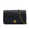 VINTAGE CHANEL DIANA MEDIUM CHAIN SHOULDER BAG NAVY LAMB SKIN GOLD HARDWARE 90335600