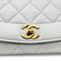 VINTAGE CHANEL DIANA MEDIUM CHAIN SHOULDER BAG WHITE LAMB SKIN GOLD HARDWARE 90313552