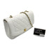 VINTAGE CHANEL DIANA MEDIUM CHAIN SHOULDER BAG WHITE LAMB SKIN GOLD HARDWARE 90313552
