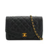 VINTAGE CHANEL DIANA MIDIUM CHAIN SHOULDER BAG BLACK CAVIAR SKIN GOLD HARDWARE 90334147