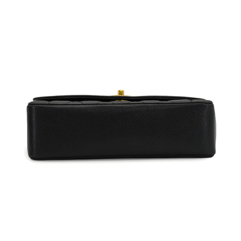 VINTAGE CHANEL DIANA MIDIUM CHAIN SHOULDER BAG BLACK CAVIAR SKIN GOLD HARDWARE 90334147