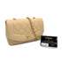 VINTAGE CHANEL DIANA SMALL CHAIN SHOULDER BAG BEIGE LAMB SKIN GOLD HARDWARE 90317865