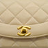 VINTAGE CHANEL DIANA SMALL CHAIN SHOULDER BAG BEIGE LAMB SKIN GOLD HARDWARE 90334269