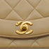 VINTAGE CHANEL DIANA SMALL CHAIN SHOULDER BAG BEIGE LAMB SKIN GOLD HARDWARE 90338882