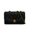 VINTAGE CHANEL DIANA SMALL CHAIN SHOULDER BAG BLACK CAVIR SKIN GOLD HARDWARE 90340455