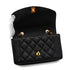 VINTAGE CHANEL DIANA SMALL CHAIN SHOULDER BAG BLACK CAVIR SKIN GOLD HARDWARE 90340455