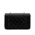 VINTAGE CHANEL DIANA SMALL CHAIN SHOULDER BAG BLACK LAMB SKIN GOLD HARDWARE 90324759