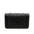 VINTAGE CHANEL DIANA SMALL CHAIN SHOULDER BAG BLACK LAMB SKIN GOLD HARDWARE 90330930