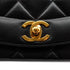 VINTAGE CHANEL DIANA SMALL CHAIN SHOULDER BAG BLACK LAMB SKIN GOLD HARDWARE 90330930