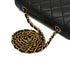 VINTAGE CHANEL DIANA SMALL CHAIN SHOULDER BAG BLACK LAMB SKIN GOLD HARDWARE 90330930