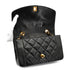 VINTAGE CHANEL DIANA SMALL CHAIN SHOULDER BAG BLACK LAMB SKIN GOLD HARDWARE 90330930