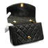 VINTAGE CHANEL DIANA SMALL CHAIN SHOULDER BAG BLACK LAMB SKIN GOLD HARDWARE 90330945