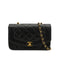 VINTAGE CHANEL DIANA SMALL CHAIN SHOULDER BAG BLACK LAMB SKIN GOLD HARDWARE 90331243