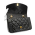 VINTAGE CHANEL DIANA SMALL CHAIN SHOULDER BAG BLACK LAMB SKIN GOLD HARDWARE 90331243