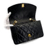 VINTAGE CHANEL DIANA SMALL CHAIN SHOULDER BAG BLACK LAMB SKIN GOLD HARDWARE 90314586