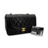 VINTAGE CHANEL DIANA SMALL CHAIN SHOULDER BAG BLACK LAMB SKIN GOLD HARDWARE 90314586