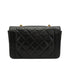 VINTAGE CHANEL DIANA SMALL CHAIN SHOULDER BAG BLACK LAMB SKIN GOLD HARDWARE 90330929