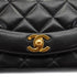 VINTAGE CHANEL DIANA SMALL CHAIN SHOULDER BAG BLACK LAMB SKIN GOLD HARDWARE 90330929