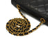 VINTAGE CHANEL DIANA SMALL CHAIN SHOULDER BAG BLACK LAMB SKIN GOLD HARDWARE 90330929