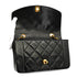 VINTAGE CHANEL DIANA SMALL CHAIN SHOULDER BAG BLACK LAMB SKIN GOLD HARDWARE 90330929