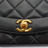 VINTAGE CHANEL DIANA SMALL CHAIN SHOULDER BAG BLACK LAMB SKIN GOLD HARDWARE 90332912