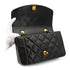 VINTAGE CHANEL DIANA SMALL CHAIN SHOULDER BAG BLACK LAMB SKIN GOLD HARDWARE 90332912